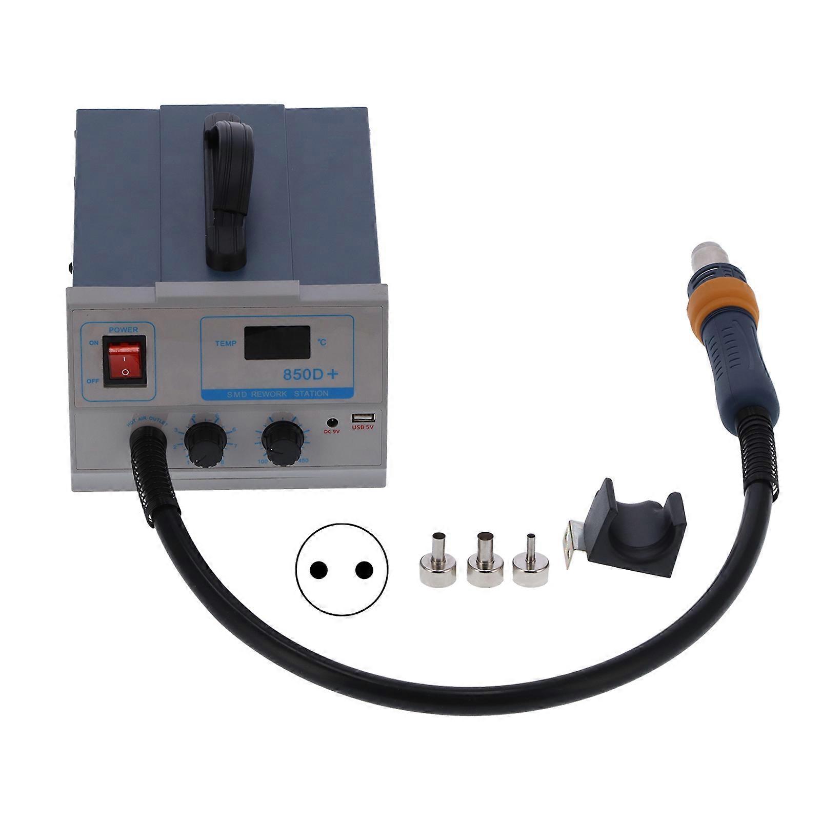 850D Hot Air Desoldering Station LED Digital Display Component Disassembly Rework Station EU Plug AC220V