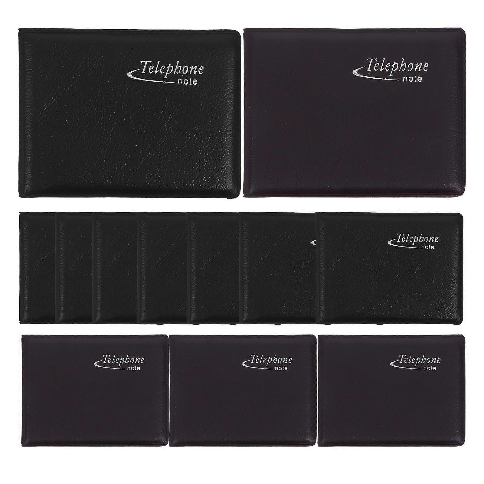 Notepad Small Address Book Portable 7.50X6.00X1.00CM Black 12Pack