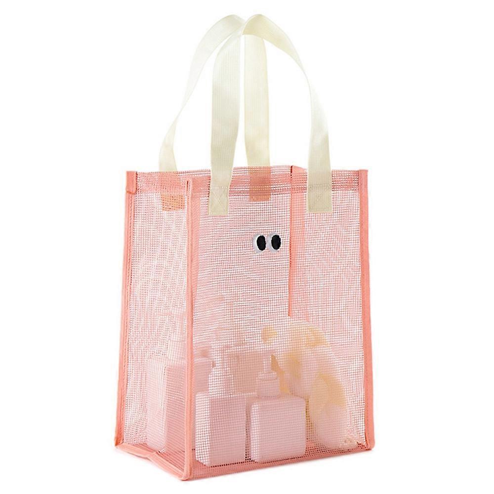 Polyester Mesh Toiletry Storage Bag Shampoo Handbag Shower Tote Bag