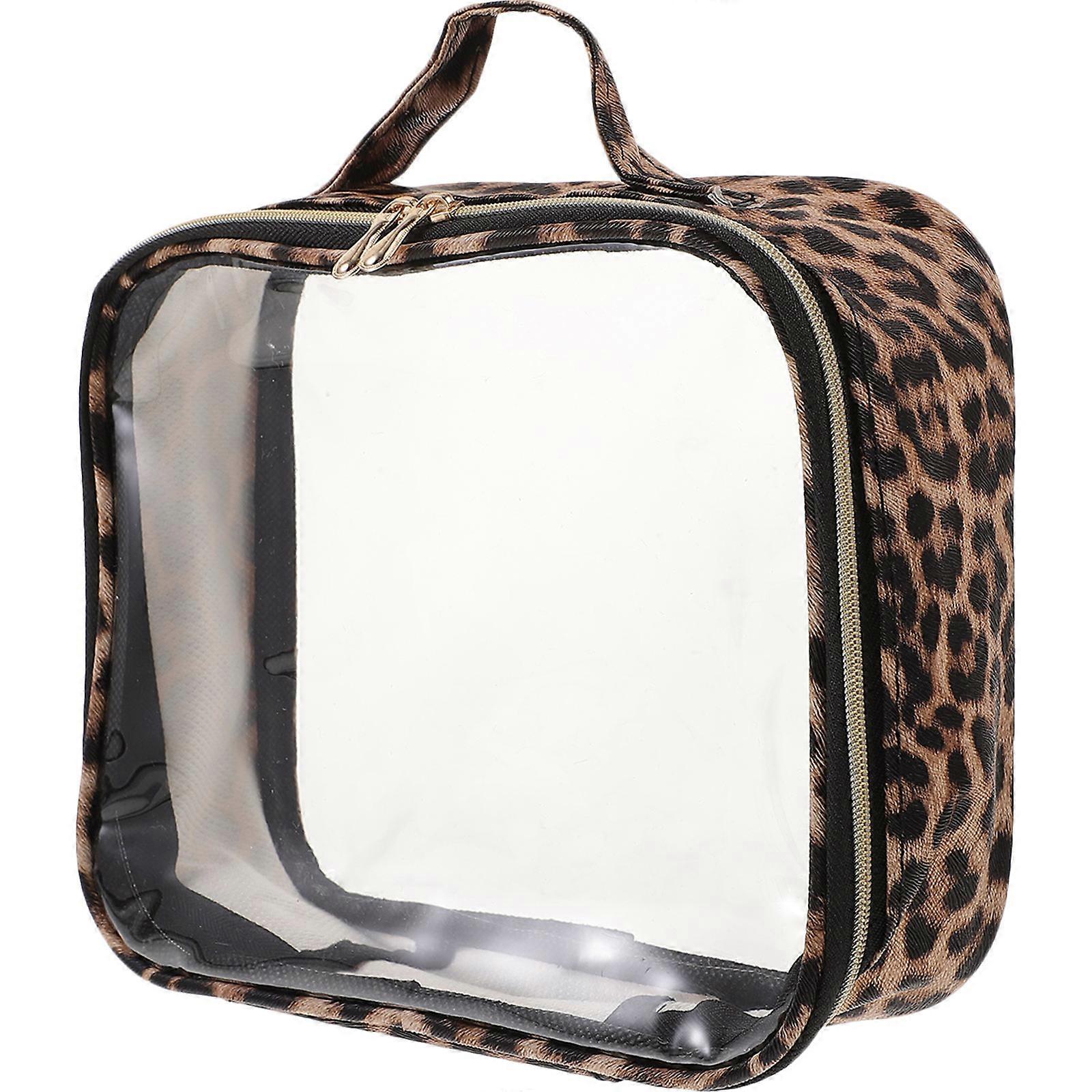Makeup Bags Large Capacity Rectangular Handprint Design Portable Storage Bag For Women Travel Business Trips Home Use 19x16x4.5cm 1Pcs