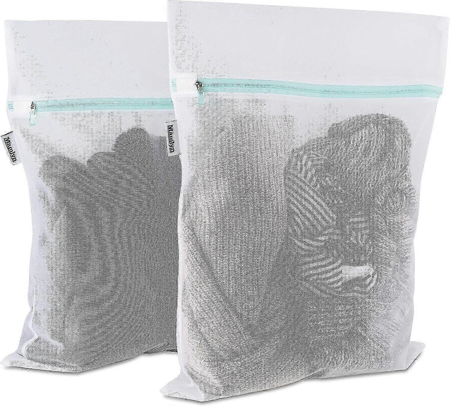 Mesh Laundry Bag for Delicates, Wash Bag for Underwear and Lingerie, Makeup Organizer Bag (2 Medium)