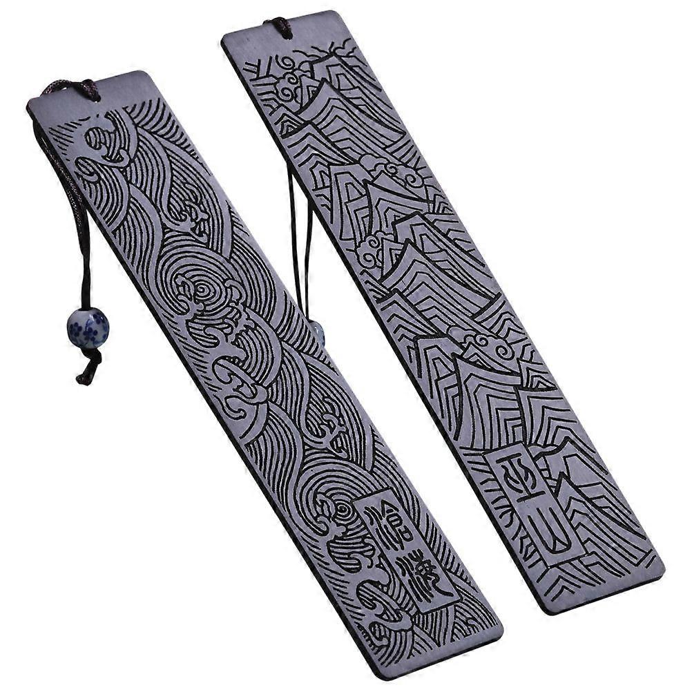 Creative Vintage Style Bookmark Book Decoration Gifting Chinese Style 2Pcs