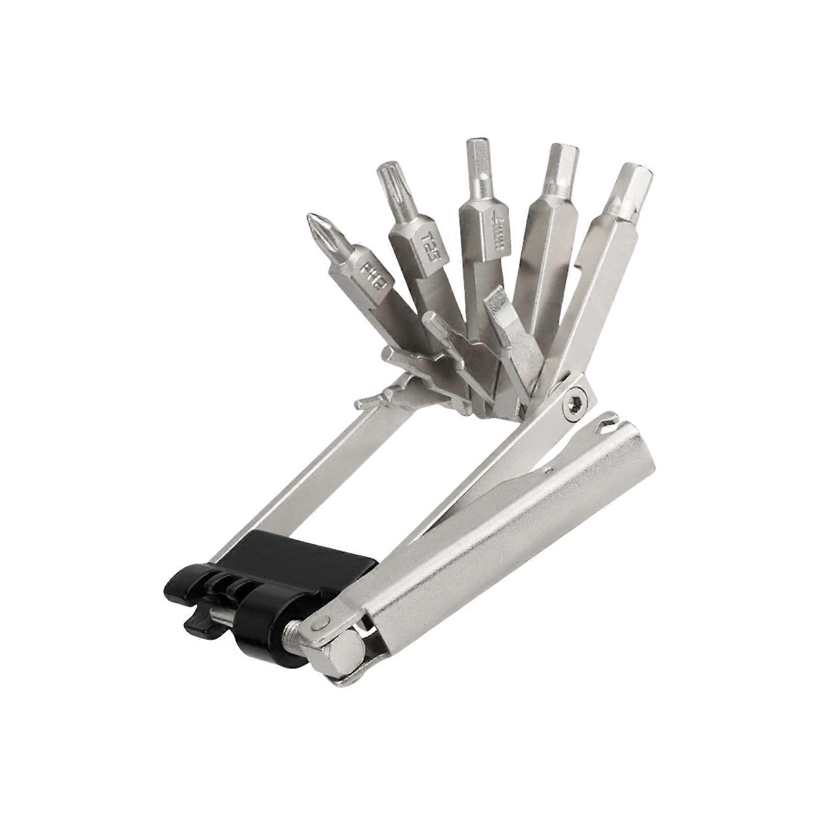 12 in 1 bicycle multifunctional tool foldable hex spoke wrench with chain tool mountain bike screwdriver tool
