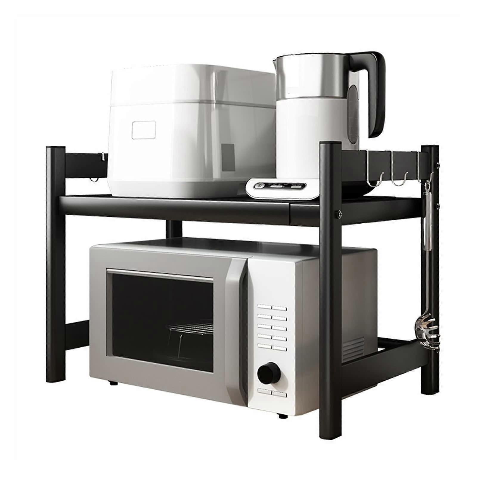 Microwave Oven Rack, Storage Rack, Spice Jar, Retractable Kitchen Worktop (Colour: A) Ref: 3432