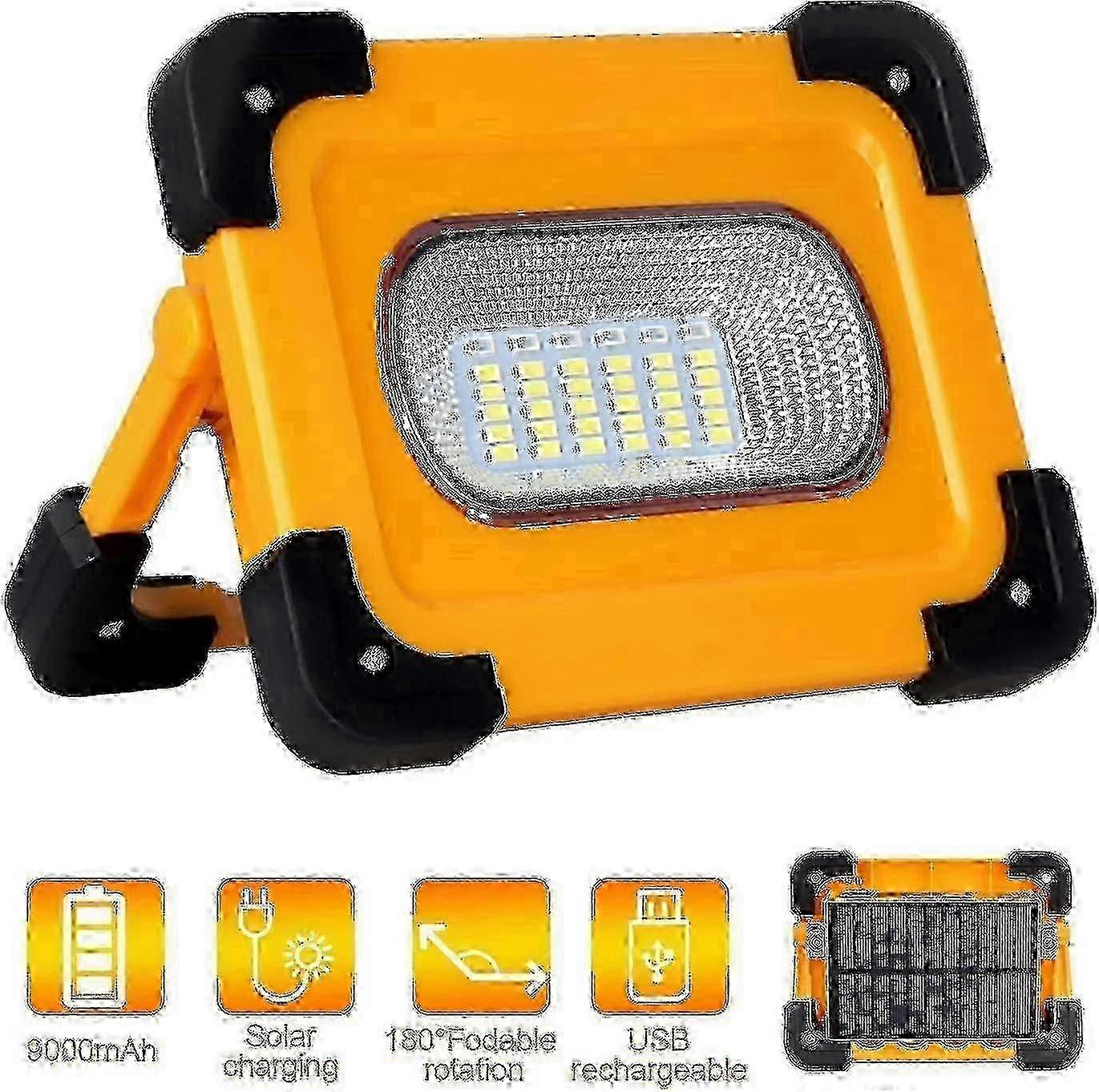 Rechargeable Led Floodlight 60w 3000 Lumens Construction Work Light new  A-G
