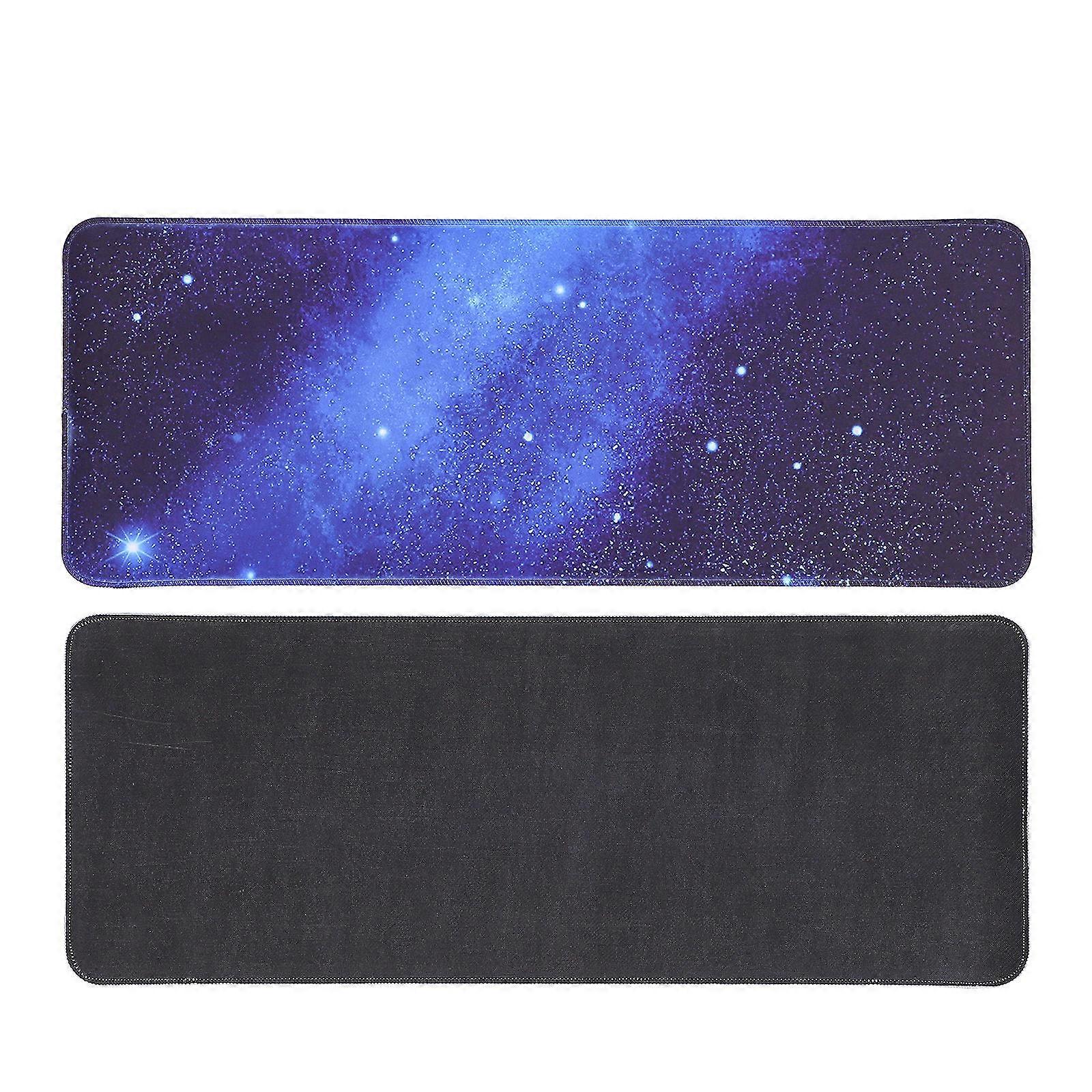Blue Thickened Mouse Pad with Non-Slip Rubber Base for Home Use Smooth Surface Desk Mat 1Pc