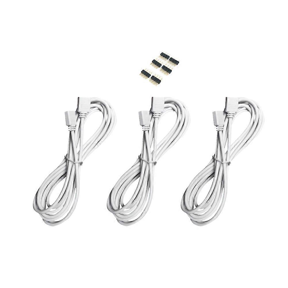 Led Strip Wire Rgb Extension Cord Controller Connection Convenient Installation 2m Colorful 9Pcs