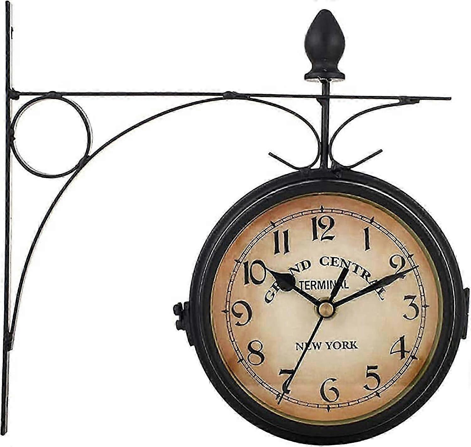 Retro Double-Sided Garden Wall Clock