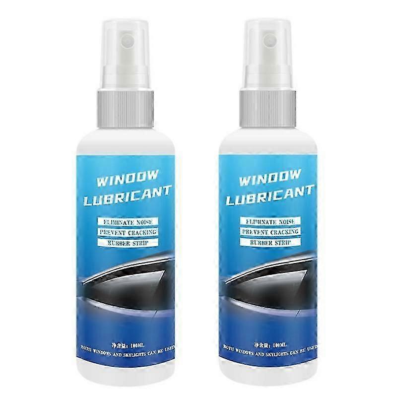 2x Silicone Spray Lubricant 100ML Car Rubber Seal Belt Softening Lubrication Multi Surface Spray Lubricant To Eliminate