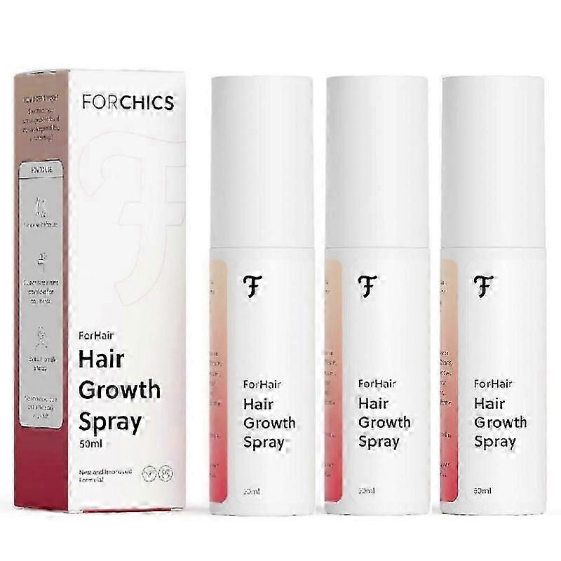 3szt Spray na porost włosów - Zaawansowany spray olejowy na porost włosów - Nietłusta formuła bez hormonów - Promuje grubsze naturalne włosy