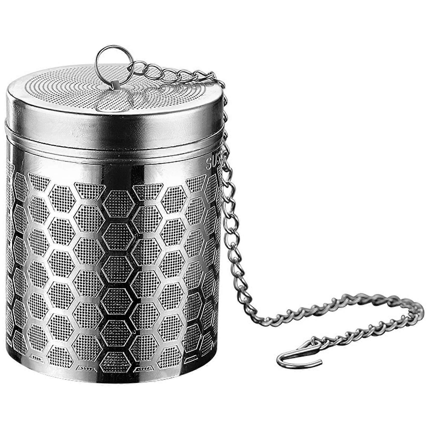 Tea Infuser Stainless Steel Fine Mesh Loose Leaf Tea Strainer with Chain Hook for Teapots, Spices, and Herbs