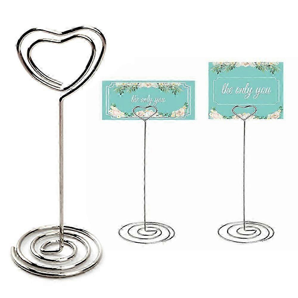 Heart Shape Photo Holder Memo Clip Place Name Card Number Table Picture Note Stand
