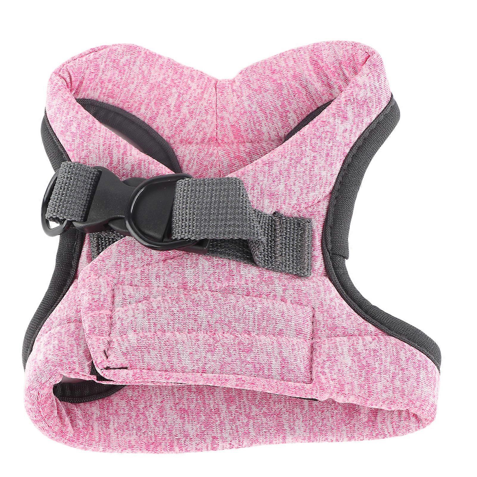 Pet Harness and Leash Adjustable Stretchy Escape Proof Cat Walking Jackets for Walking Jogging Training Pink L