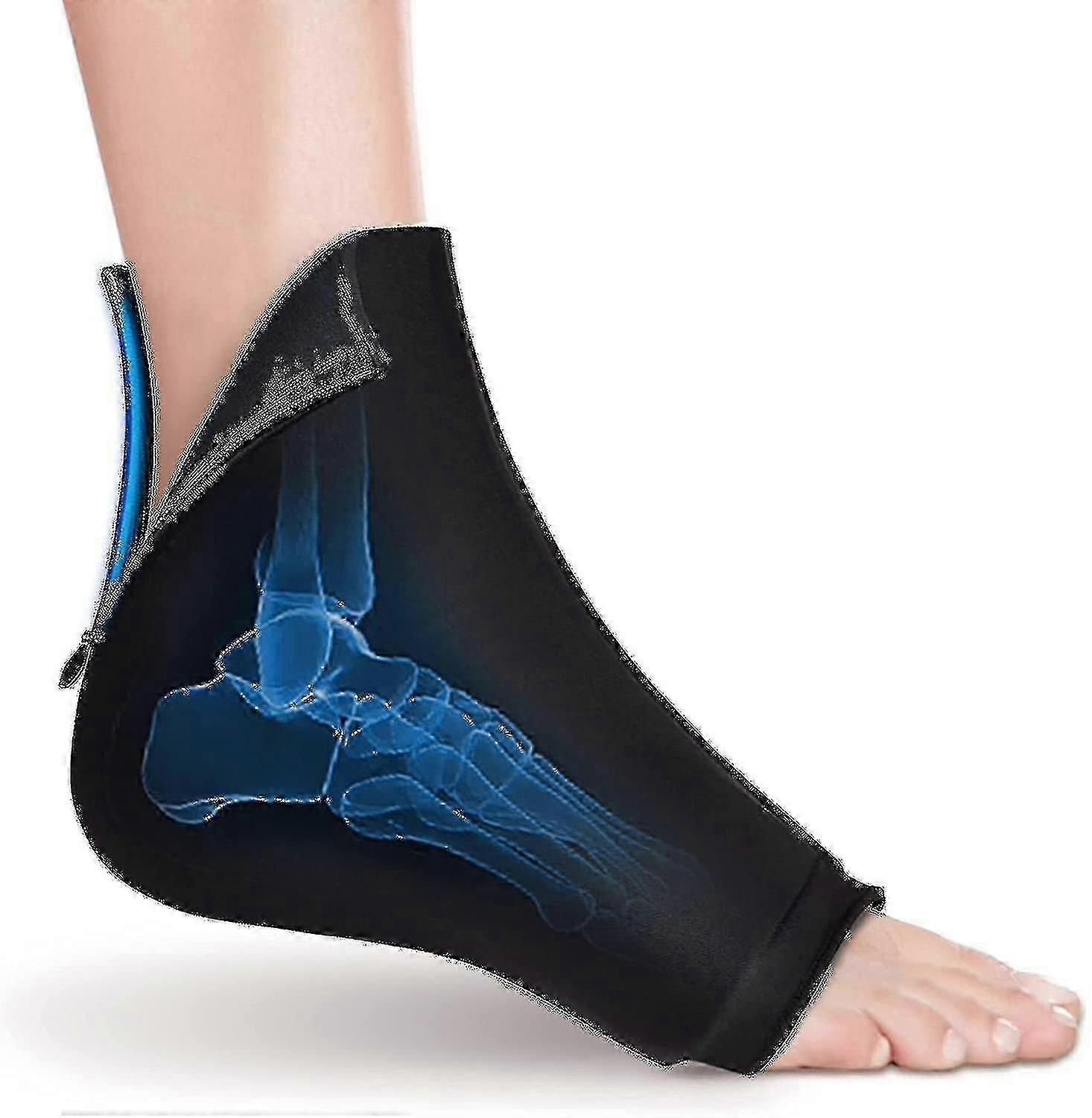 Reusable Gel Cold Pack Wrap for Ankle and Foot Injuries, Instant Pain Relief for Plantar Fasciitis