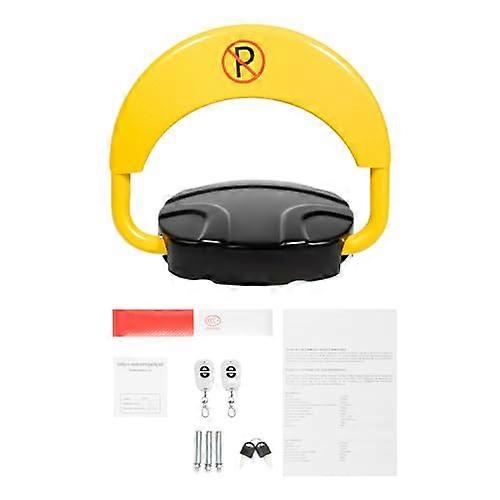 Electric Parking Lock with Remote Control, Waterproof Foldable Design, Automatic Barrier Alarm for Cars and Bikes