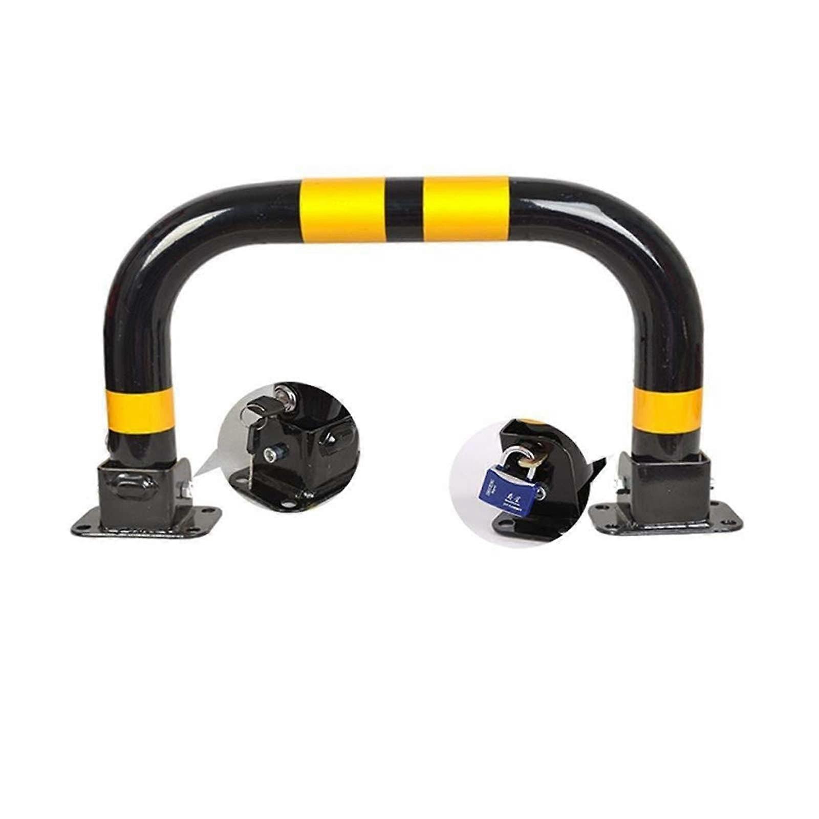 Stainless steel bollard for secure parking on driveways –  quality parking barrier post with removable locking pole