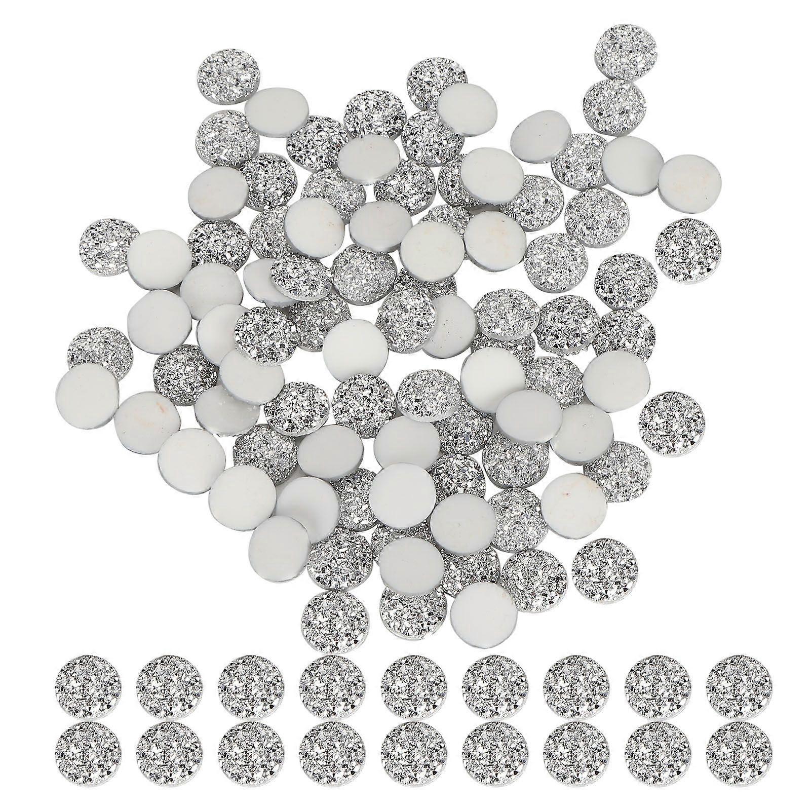 2025 Latest Model  100Pcs Flat Diamond Resin Round Bright Flatback Rhinestone