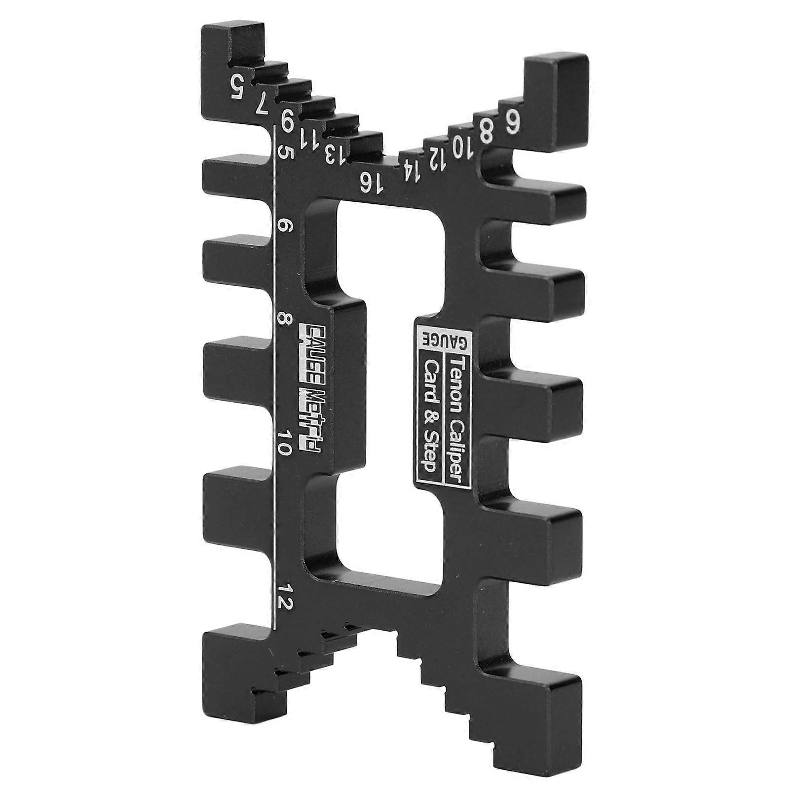 Aluminum Alloy Dovetail Jig Caliper With Large Metric Imperial Scale For Router Table Bit Depth Control Black