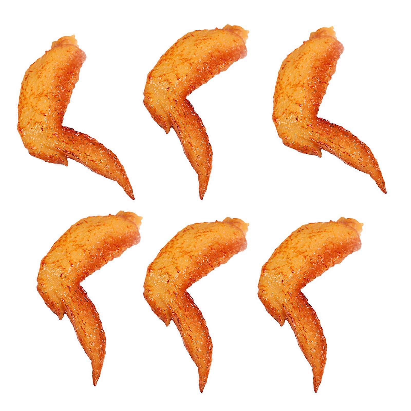 Realistic Silicone Orleans Chicken Wing, Portable Grilled Chicken Simulation for Culinary Presentation, 12-Inch Size
