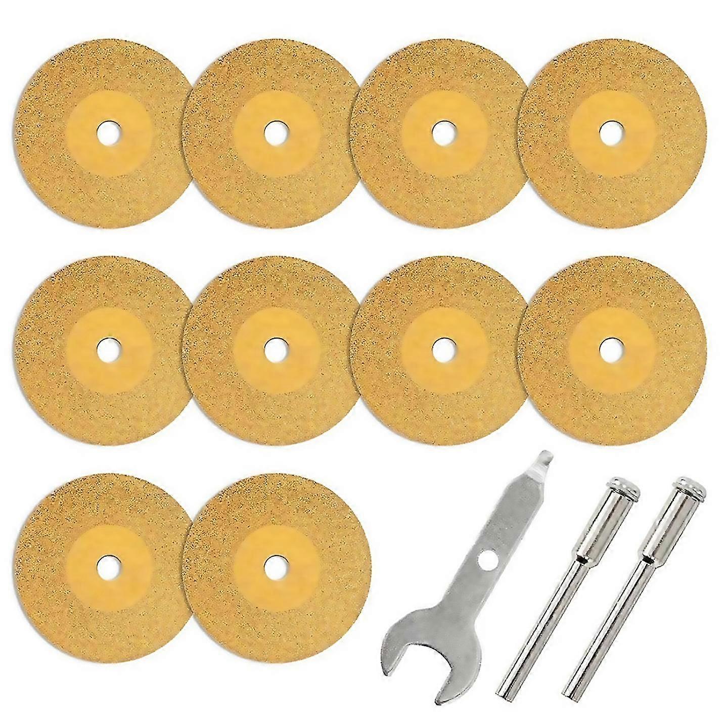 For 10pcs Diamond Cutting Titanium Coating Disc Cut Off Wheels