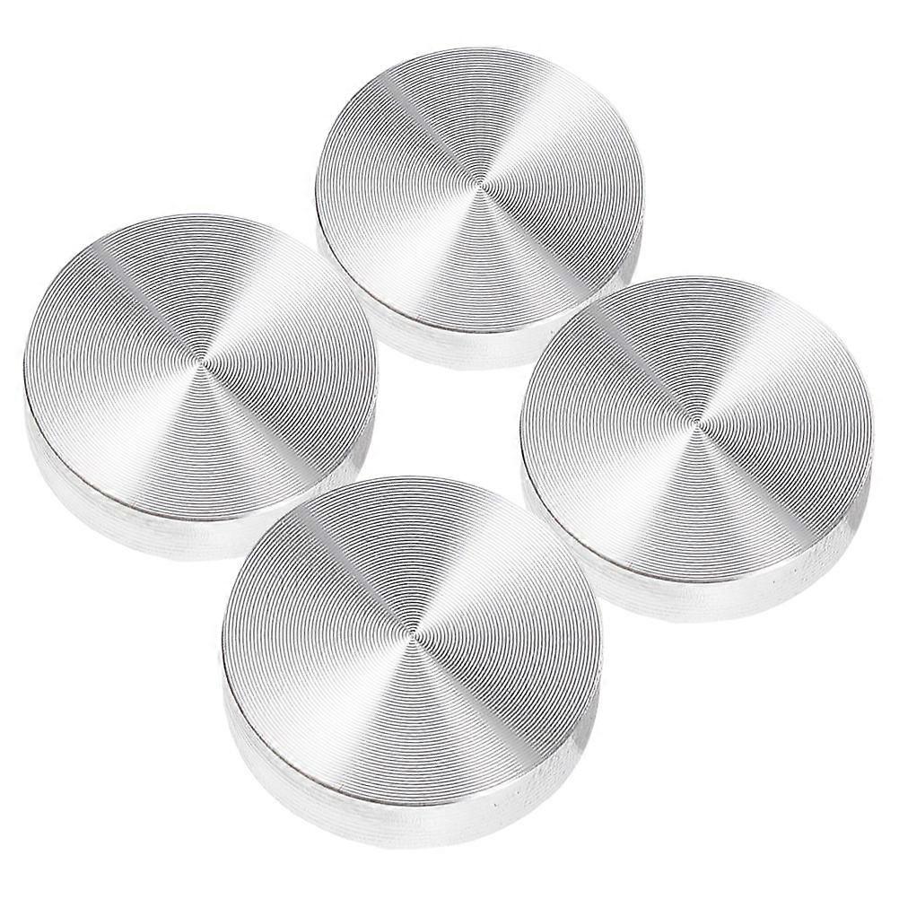 4pcs Aluminum Alloy Round Disc Adapters for Glass Tables   Sturdy Base Support for Dining Tables, Display Cabinets, and More