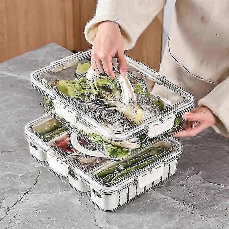 Separate Refrigerator Storage Box Plastic Freezing-Refrigerated Portable Vegetable Fruit Container jn
