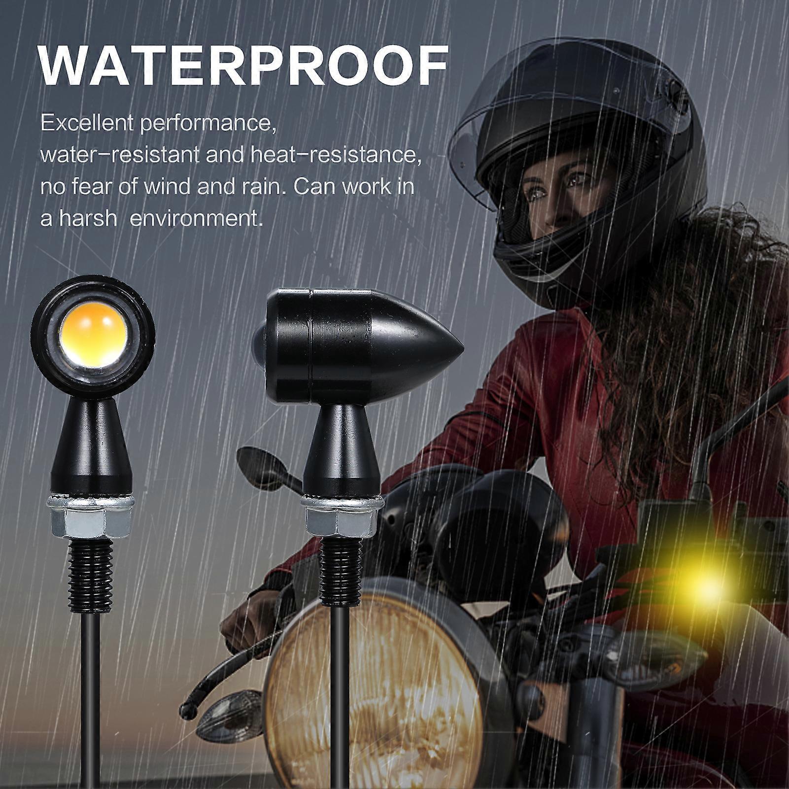 Motorcycle Mini Vintage LED Turn Signals Blinker Light Indicator