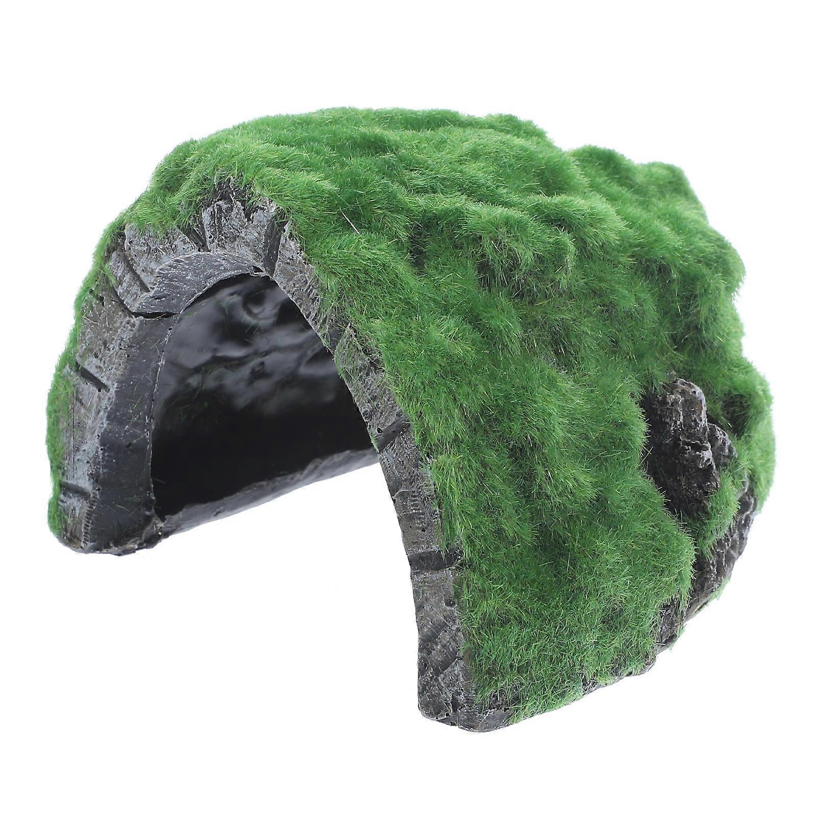 Resin Reptile Hideout Cave – Realistic Terrarium Decor for Turtles, Lizards, and Reptile Habitats – Dark Shelter for Hiding and Basking