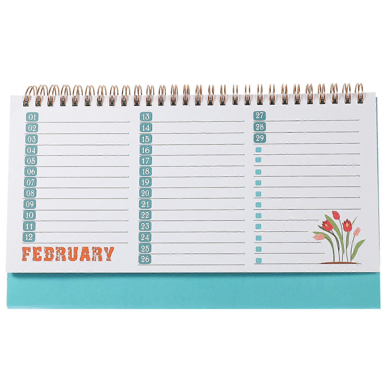 Daily Desk Calendar Ring A Date Calendar 9.8×5.9×3.1in Schedule Planner For Home Office present 1Pcs