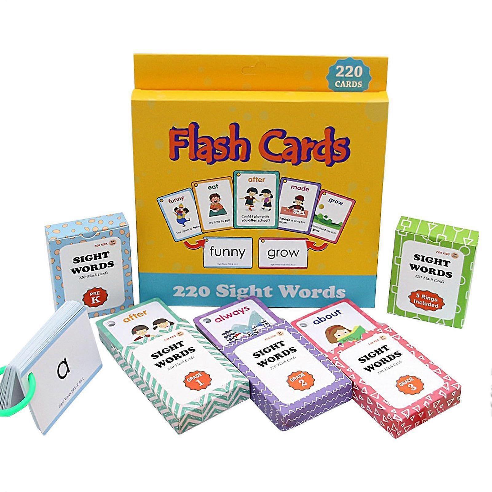Sight Words Index Cards Nursery Reading Cards, Sight Word Learning Tools, Interactive Sight Words, Preschool Sight Words