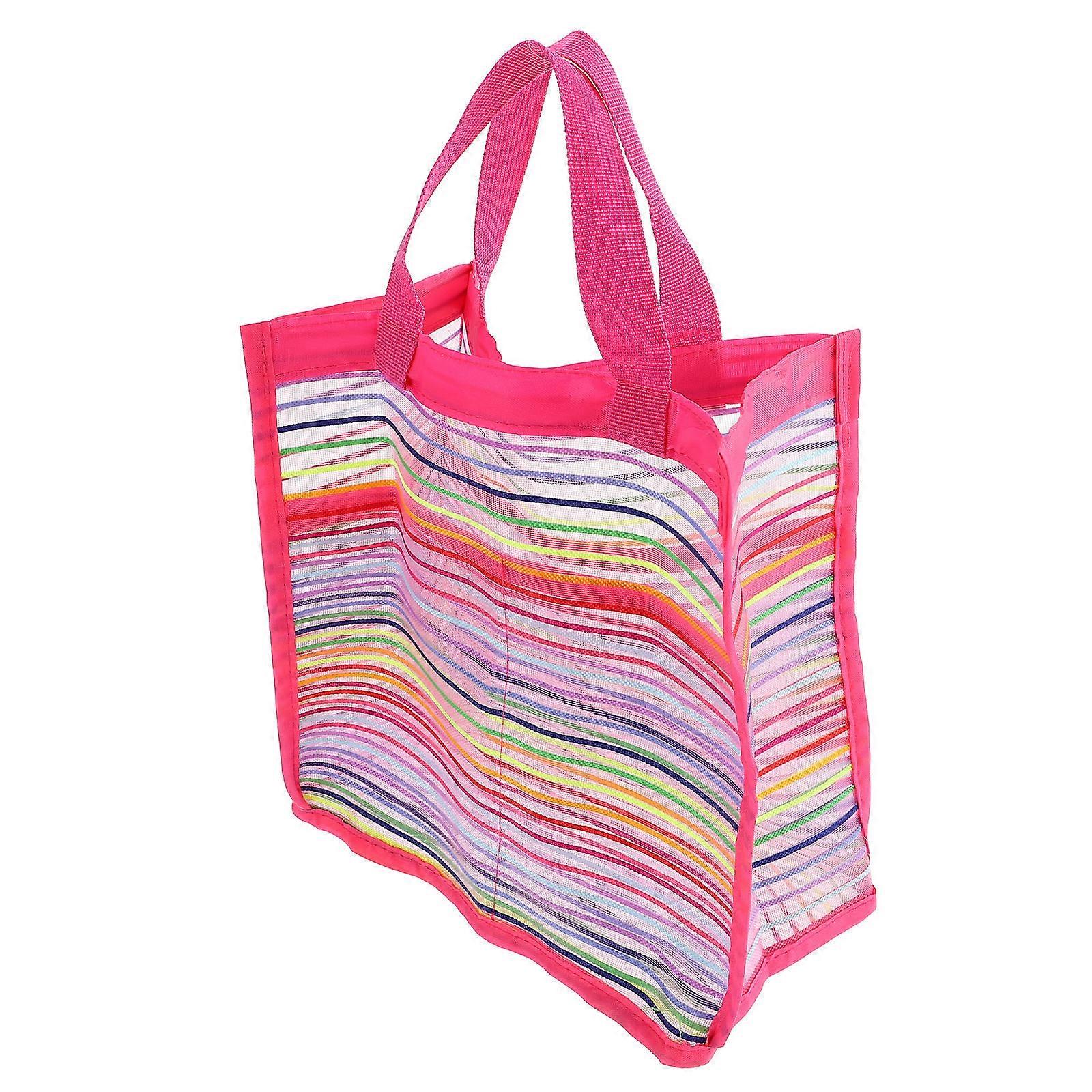 Optimized Title: Large Capacity Beach Mesh Tote Bag for Seashell Collecting, Shower Supplies & Organizing – Breathable Design