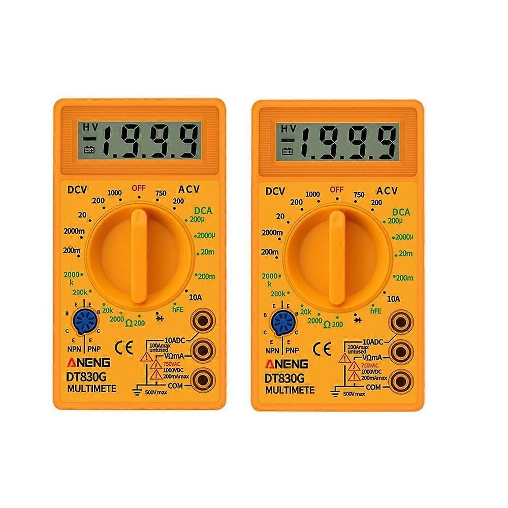 2 PCS DT830G Digital Multimeter