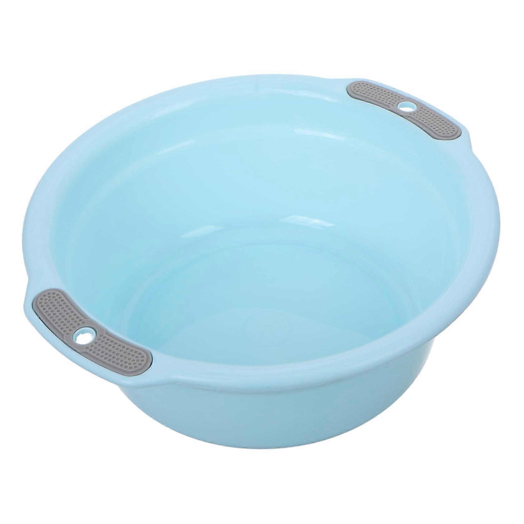 Plastic Round Washbasin Kitchen Sink Sink Sink Bucket Bottle Washing Container Foot Bath Bucket Washing Bowl Plastic Sky Blue