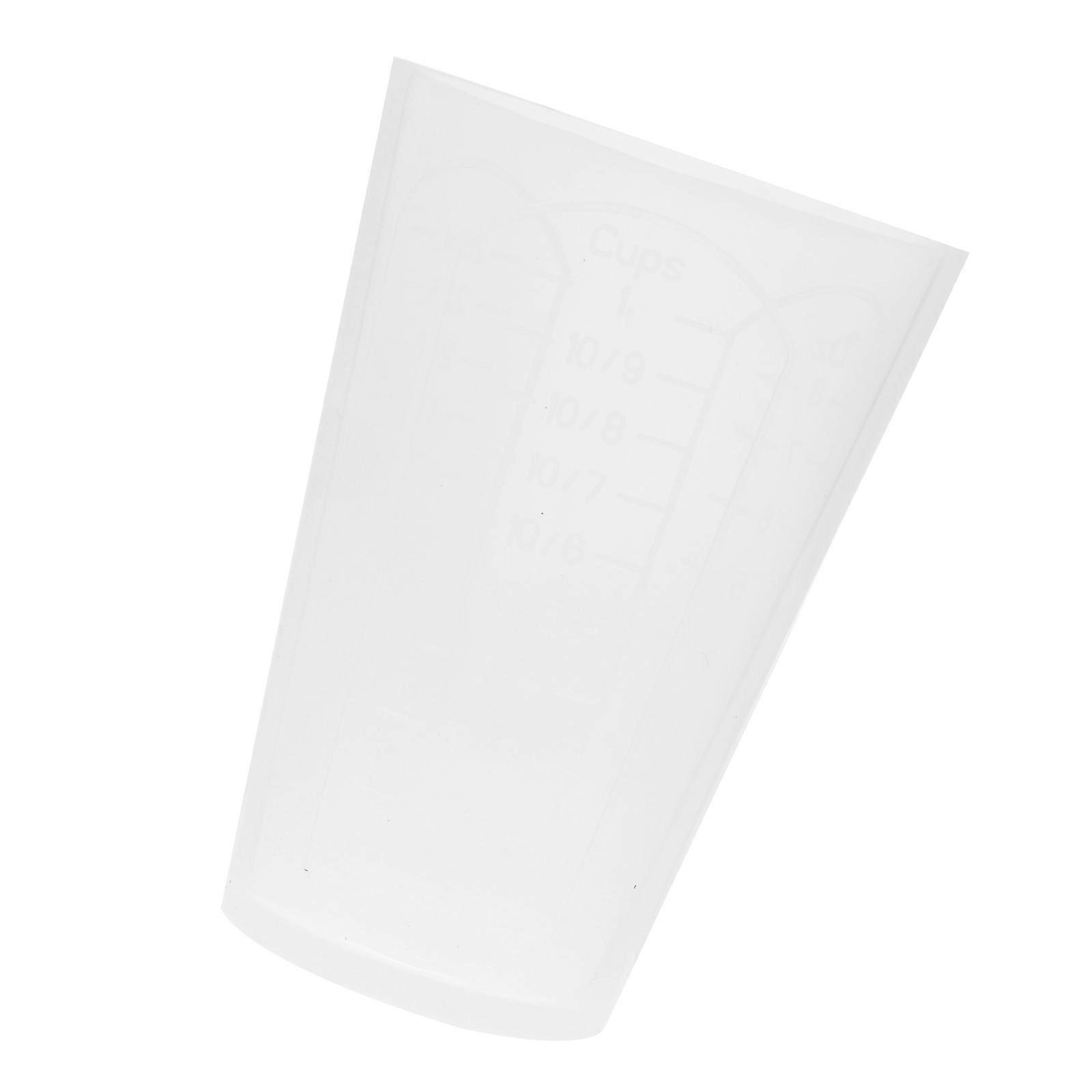 Silicone Measuring Cup for DIY Epoxy Making White Color Reusable Graduated Cup Triangle Shape