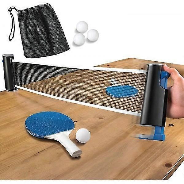 Table tennis set with adjustable net Fits all tables