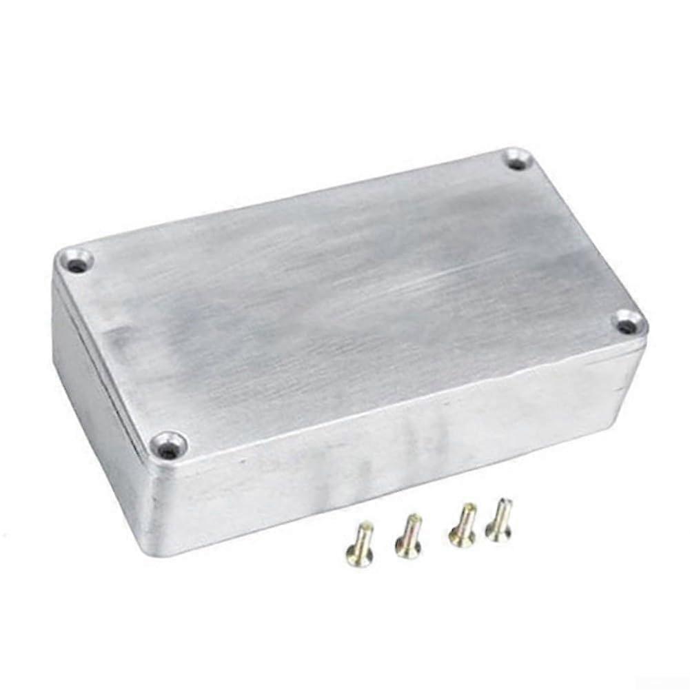 Compact aluminum enclosure for stomp box effect pedals, compatible with models 721 kg, 1590XX, and more