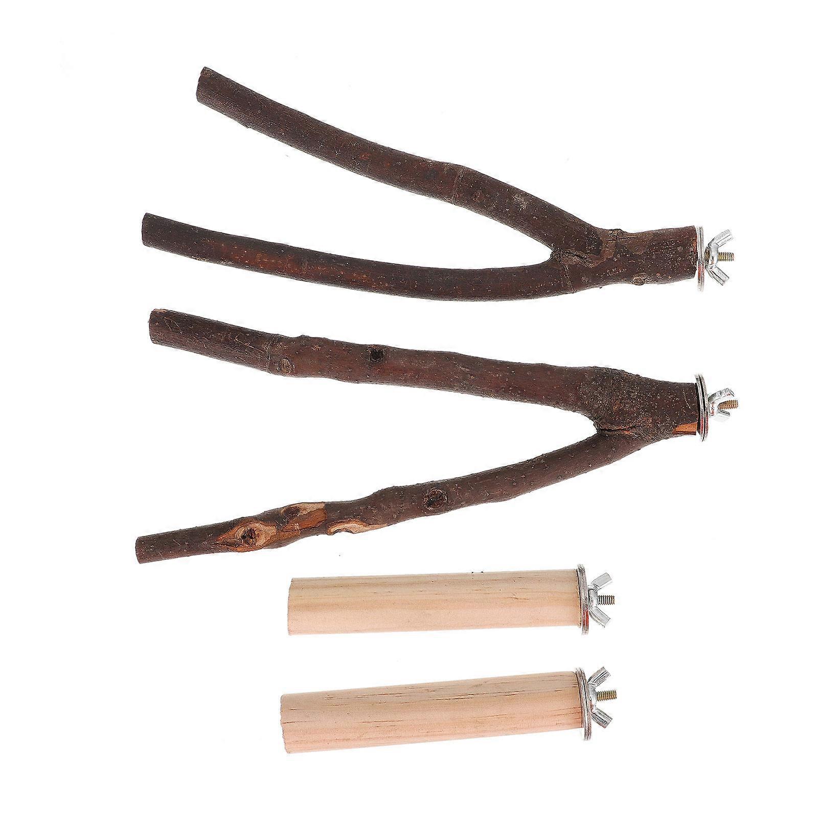 Parrot Standing Rods for Pet Birds Use Made of Synthetic Material Assorted Color 4pcs