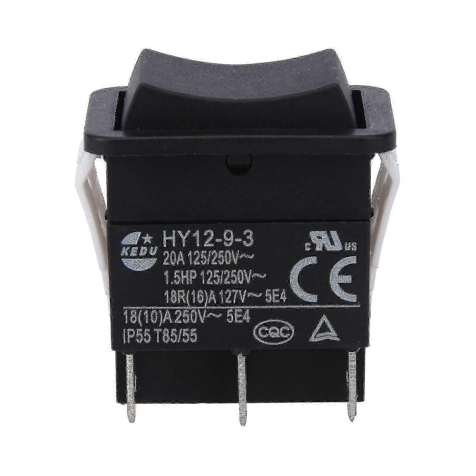 HY12-9-3 Small Industrial On Off Rocker Switch Push Button Boat Arc ABS Durable [jkw]
