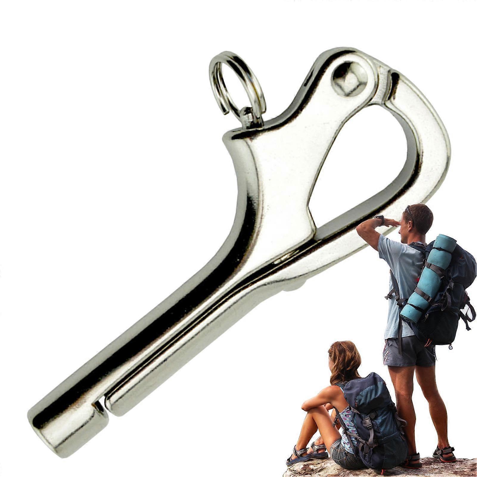 Quick Release Hook Stainless Steel Shackle Hook for Boat Sailing Yacht Shackle with Hardness for Fishing, Commuting, Navigating, Sightseeing