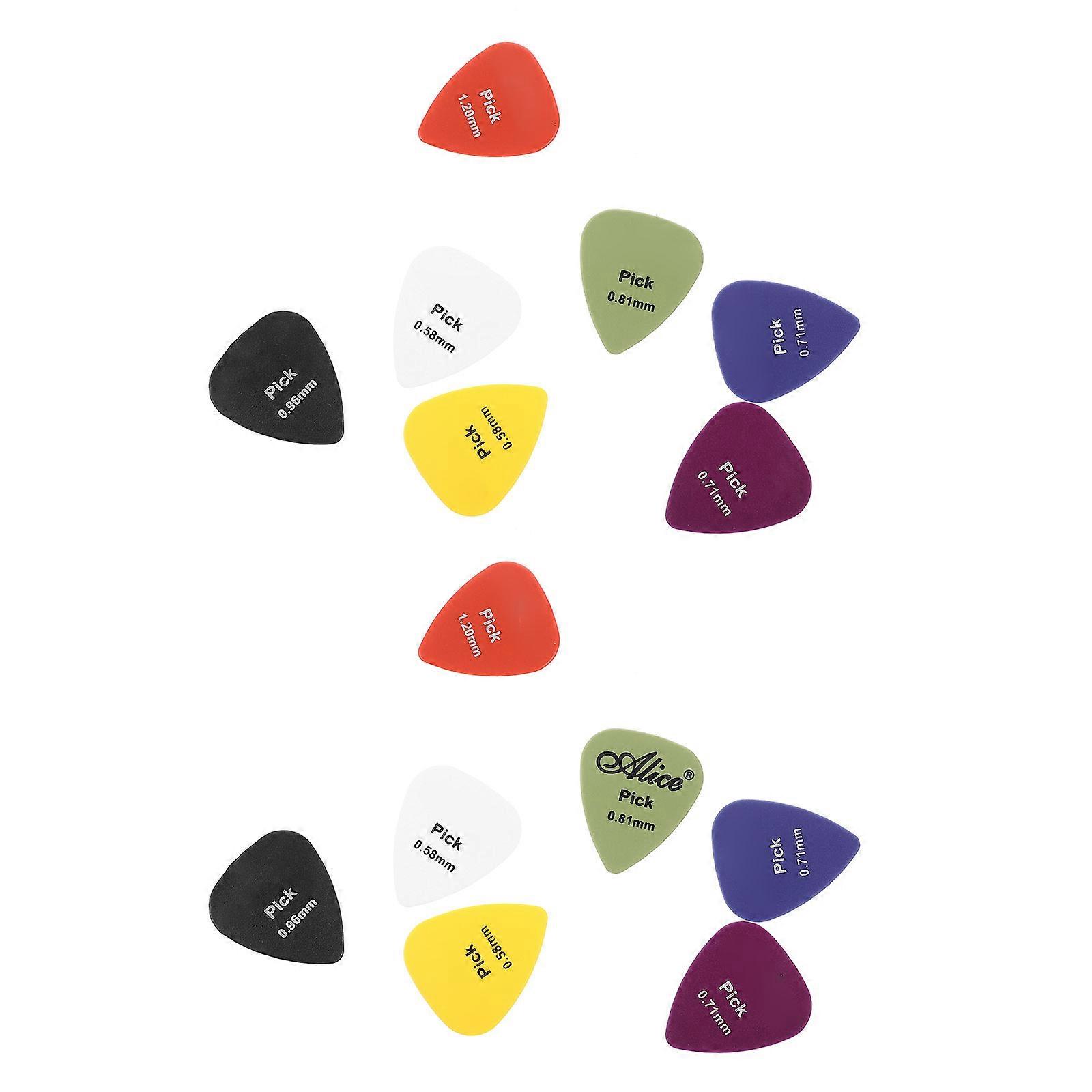 50pcs Electric Guitar Picks in Mixed Thickness with Carrying Case Durable ABS Resin Picks for Acoustic, Bass, and Folk Guitars Ideal for Practice