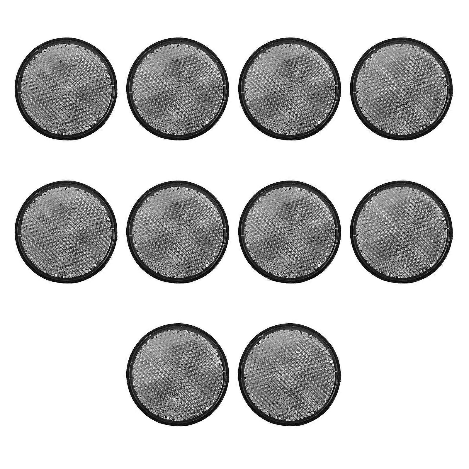 Round Rear Reflectors Plastic Material Scooter All Weather Conditions Safety Reflection 10Pcs
