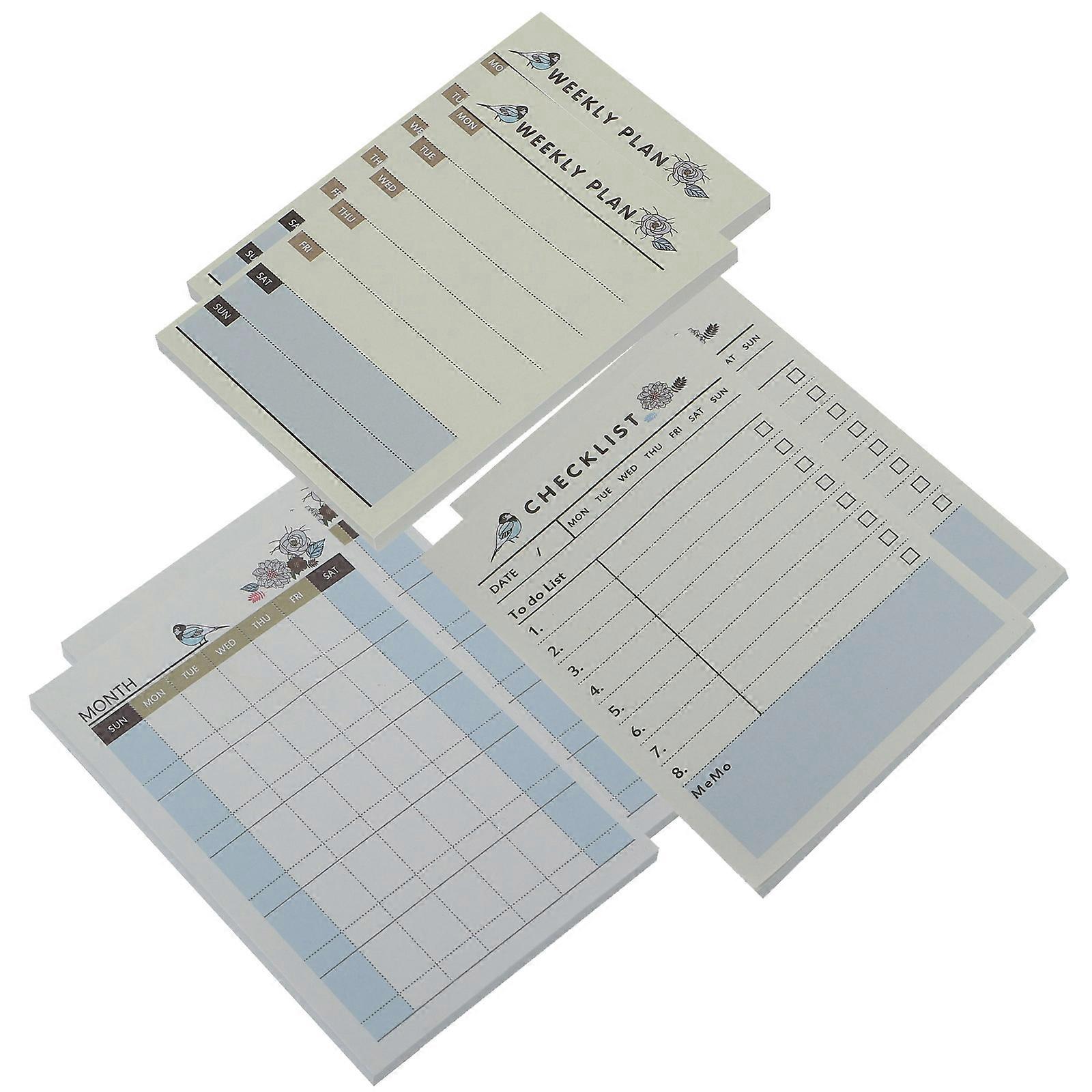 6 Books Portable Planner Notepad To Do List Planner Notepad Daily Planner Students Memo Notepad