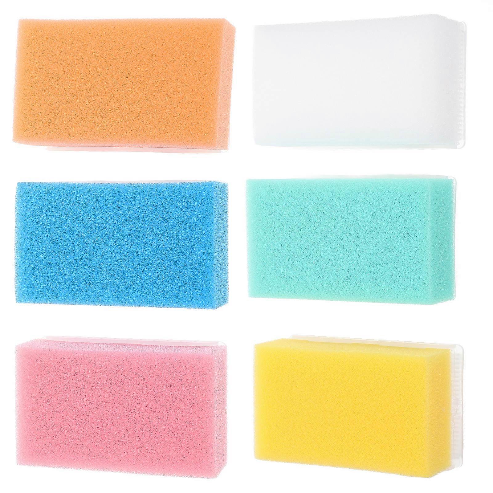 6pcs Soft Bath Sponge Set for Sensory Play & Tactile Stimulation – Gentle Body, Scalp & Hair Cleansing Brushes for Early Development