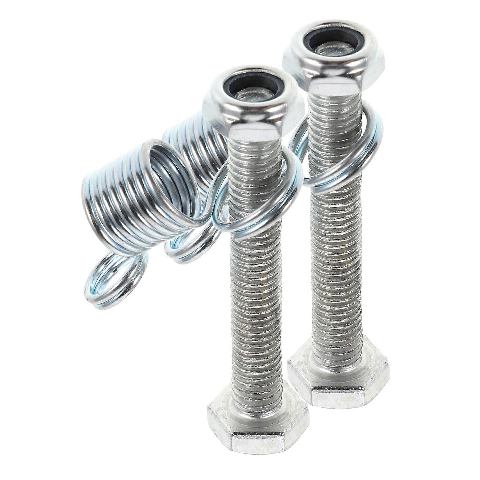 2pcs Foldable Cart Handle Base with Spring Screw Mounting Parts for Hand Trucks and Carts – Stable and Durable Connection for Reliable Use