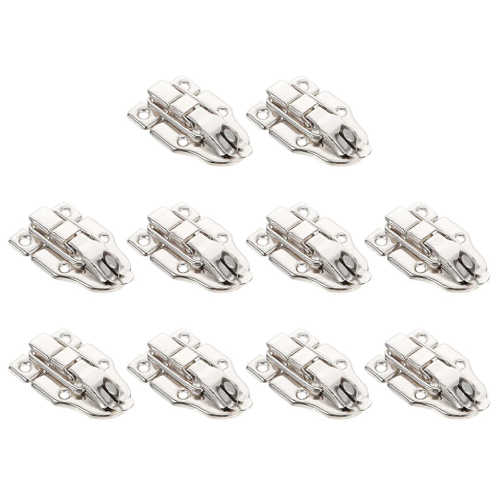 Silver Lock Latch Box Hasps for Wooden Case Use 10Pcs Toggle Iron