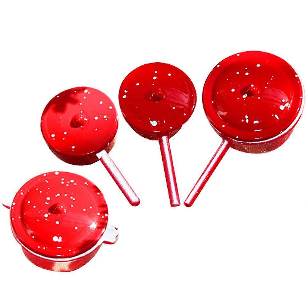 Miniature Stew Pot Doll House Cookware Miniature Stew Pot Home Decor Realistic Texture 4Pcs
