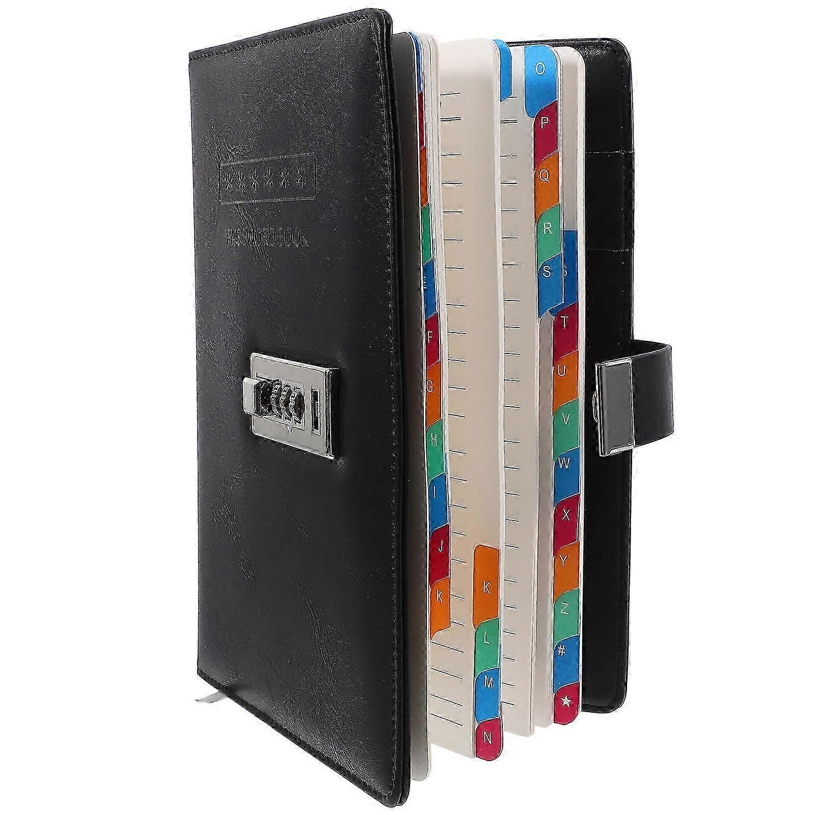Password Lock Notebook Secure Password Keeper Gifting For Friends Black Color A5 Size 1Pack