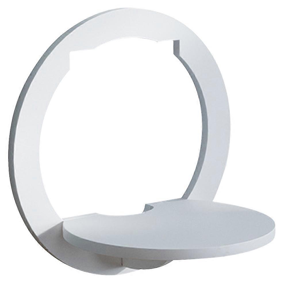 Modern Floating Shelf for Wall Decor and Storage White Synthetic Material Compact Size