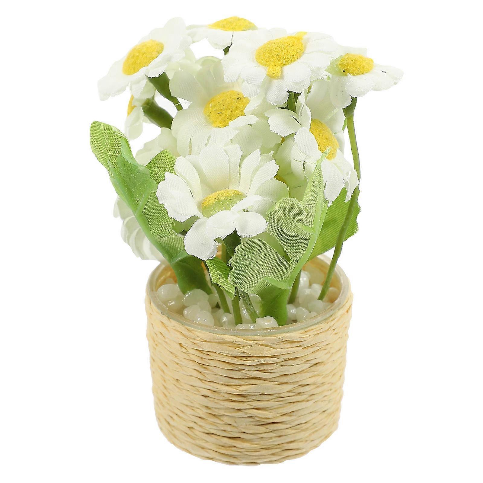 עציץ מלאכותי עיצוב בית מיניאטורי לחדר עבודה בחדר שינה 3.6X8 ס"מ מראה ריאליסטי פריט דקורטיבי 1 יחידות