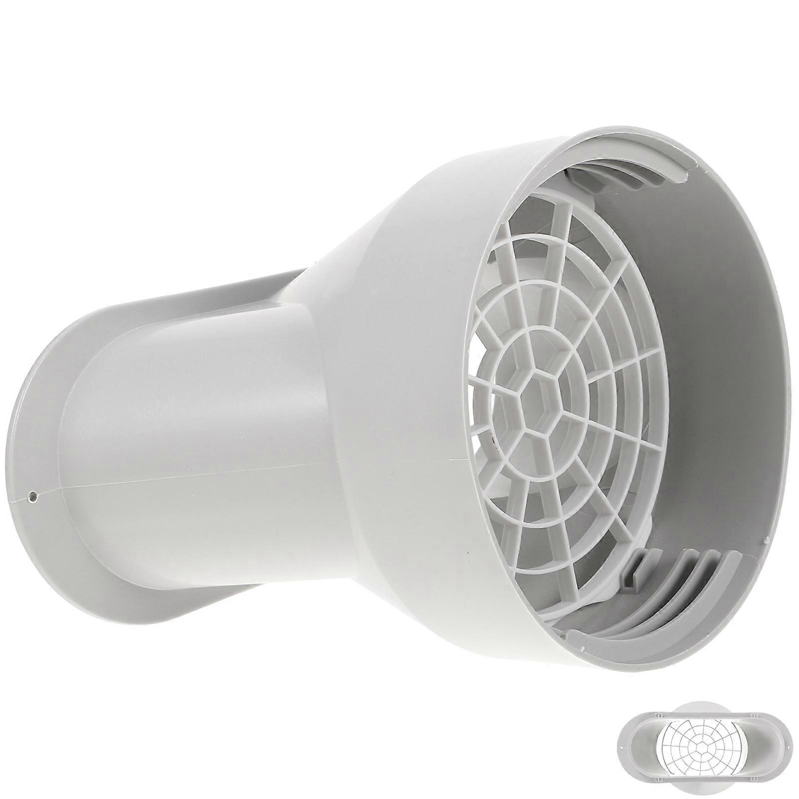 Plastic Exhaust Flat Mouth Connector with Dust Net for Air Conditioner Hose – Easy Replacement Vent Adapter for Sliding Door Kits